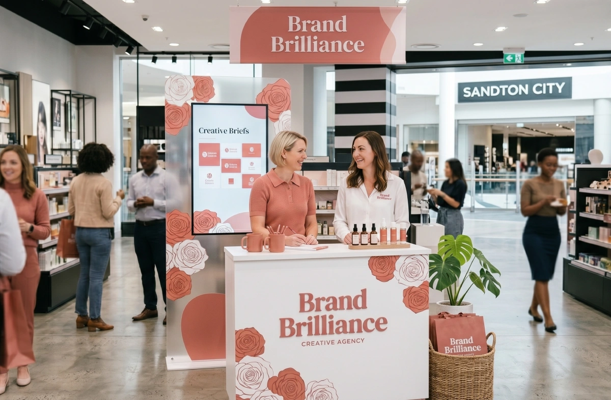 In-store brand ambassadors engaging shoppers during a retail activation in Sandton, Johannesburg